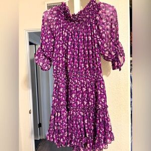 MISA Floral Purple Dress